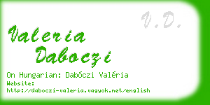 valeria daboczi business card